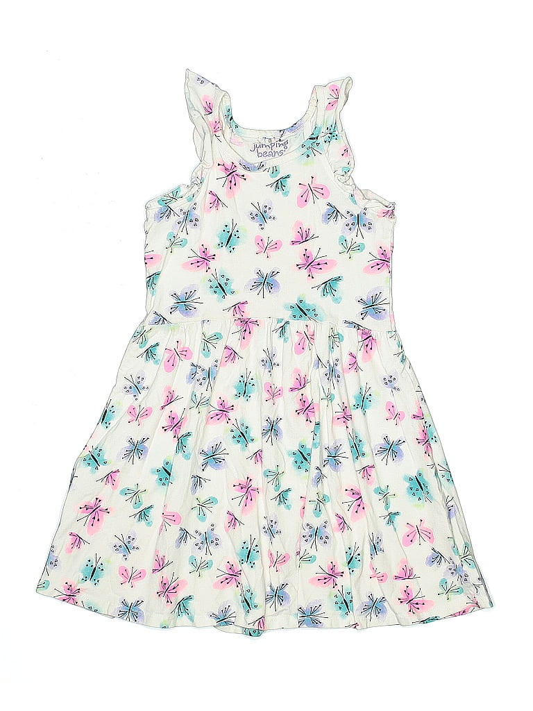 Jumping Beans 100% Cotton Tropical White Dress Size 6 (big kids) - photo 1
