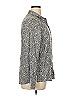 Foxcroft 100% Tencel Animal Print Gray Long Sleeve Button-Down Shirt Size 18 - photo 4