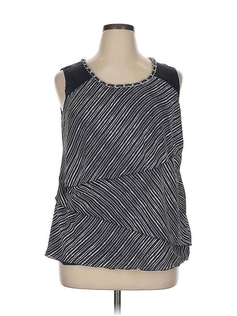 Pre-owned Alfani Sleeveless Blouse In Black