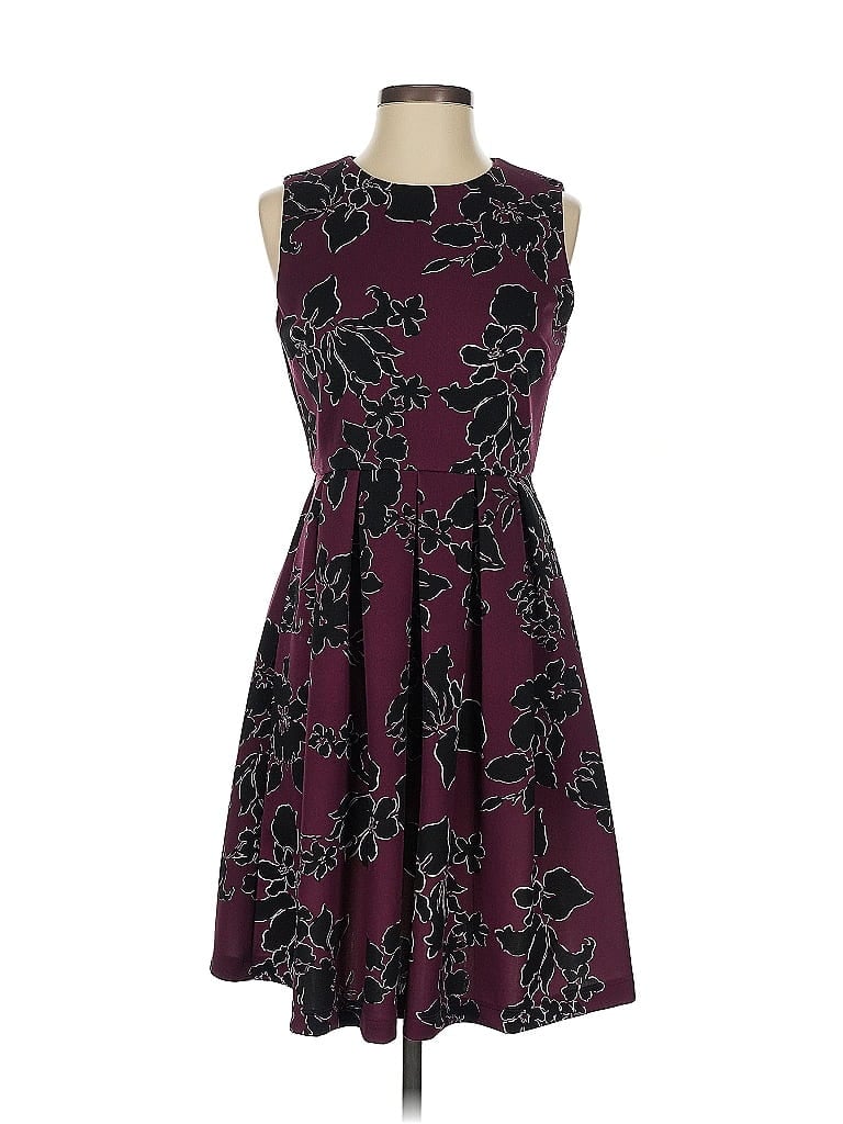 Pre-owned Dressbarn Cocktail Dress In Burgundy
