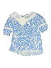 M Couture 100% Rayon Blue 3/4 Sleeve Blouse Size 6 - photo 1
