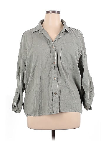 Ci Sono 3/4 Sleeve Button-Down Shirt (view 1)