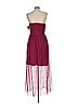 ML Monique Lhuillier Polka Dots Burgundy Cocktail Dress Size 10 - photo 2