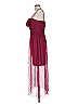 ML Monique Lhuillier Polka Dots Burgundy Cocktail Dress Size 10 - photo 5