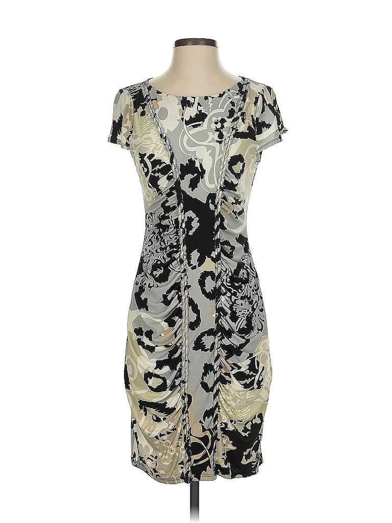 Hale Bob Graphic Gray Cocktail Dress Size S - photo 1