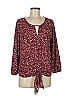 West Kei 100% Polyester Burgundy 3/4 Sleeve Blouse Size M - photo 1