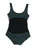Onzie Chevron-herringbone Gray One Piece Swimsuit Size M - photo 2