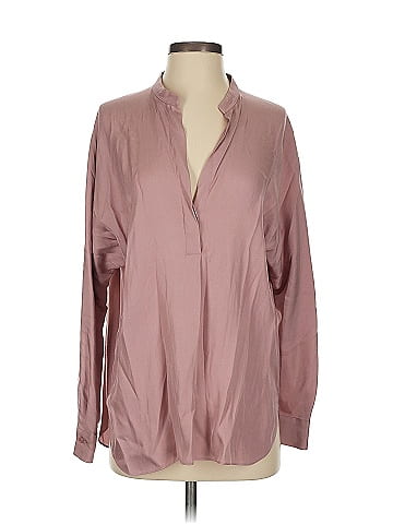 Vince. Long Sleeve Silk Top (view 1)