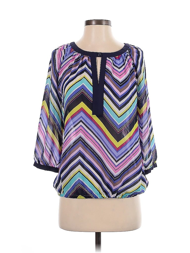 Pre-owned Banana Republic Factory Store 3/4 Sleeve Blouse In Purple