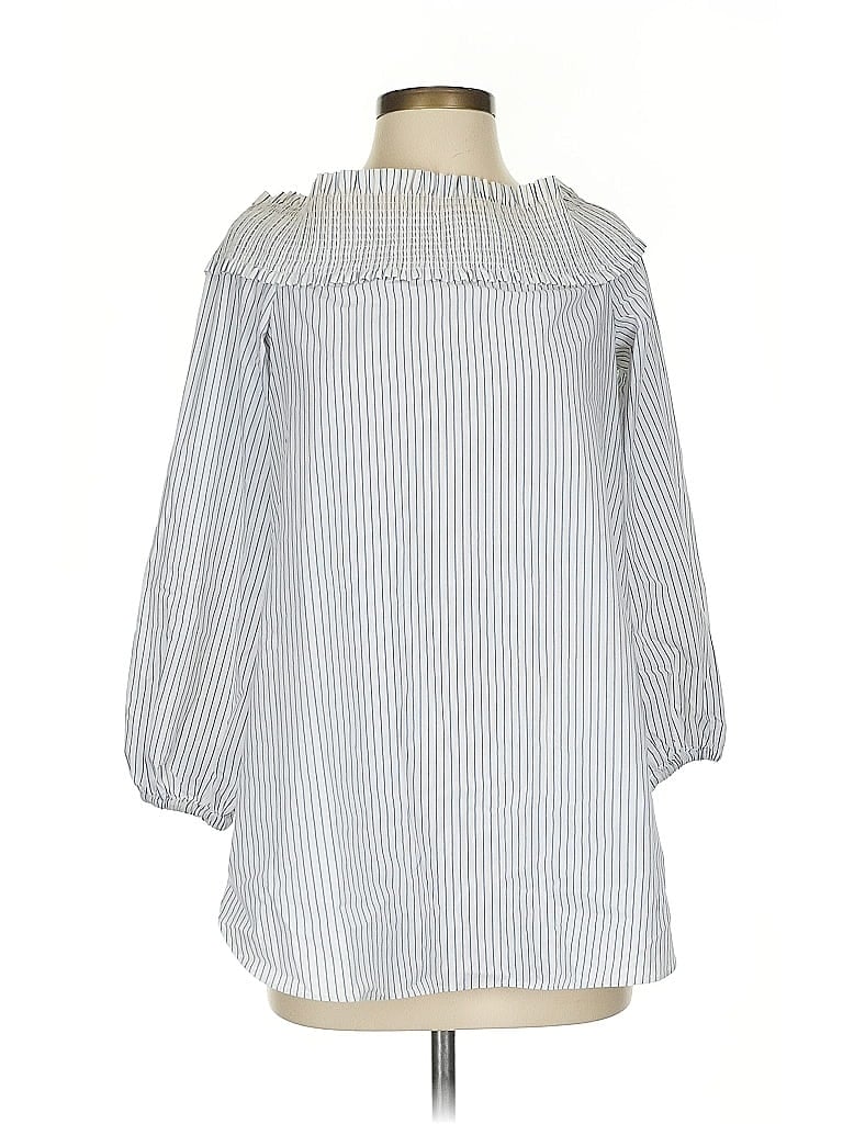 Pre-owned Tibi 3/4 Sleeve Blouse In Silver