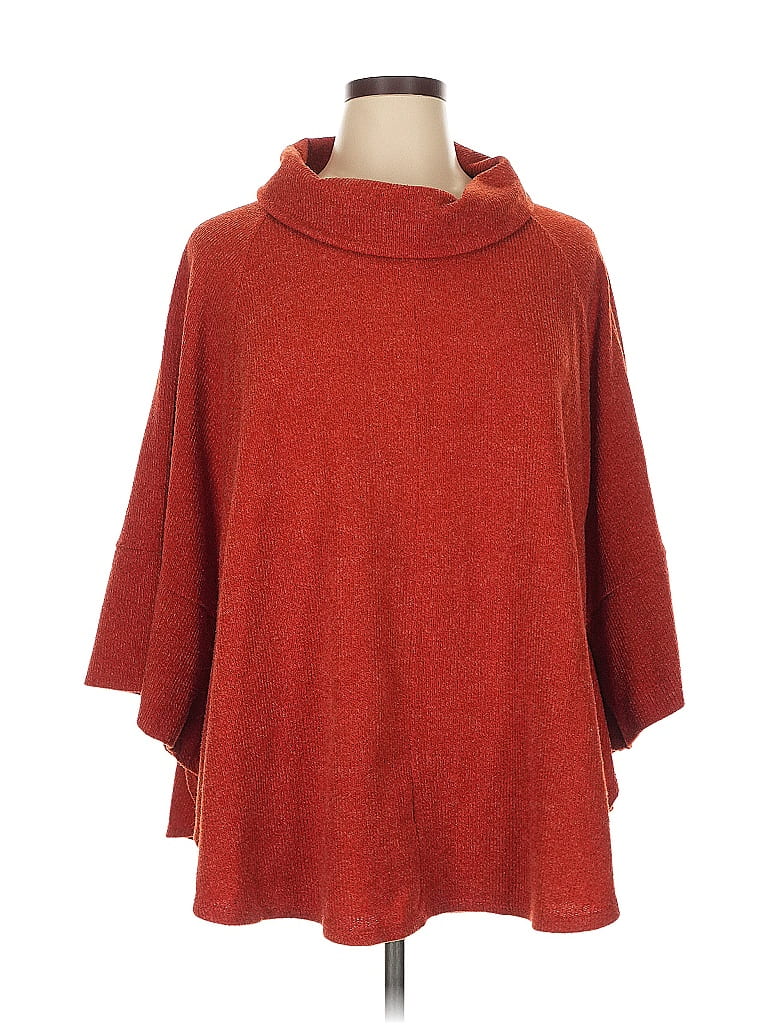 Lane Bryant Red Poncho Size 14 - photo 1
