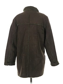 Oscar by Oscar De La Renta Black Faux Leather Jacket Size L