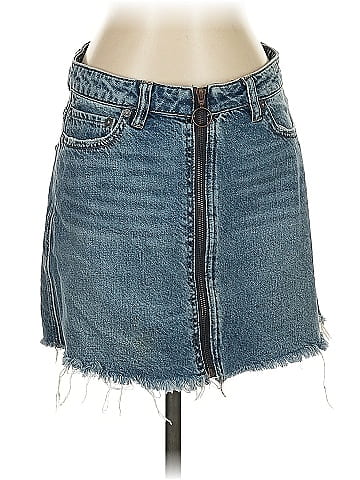 We the Free Denim Skirt (view 1)