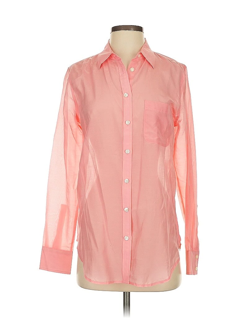 Ann Taylor Pink Long Sleeve Button-Down Shirt Size S - photo 1
