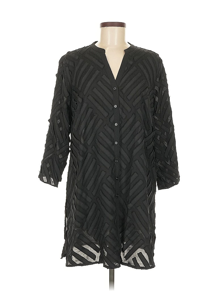 Alfani 100% Polyester Black 3/4 Sleeve Blouse Size M - photo 1