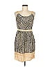Ann Taylor LOFT 100% Rayon Paisley Gold Cocktail Dress Size 6 - photo 1