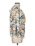 Solitaire 100% Rayon Ivory 3/4 Sleeve Blouse Size M - photo 4