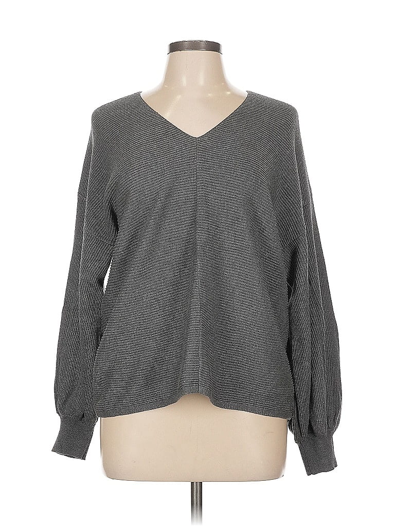 1.State Gray Pullover Sweater Size L - photo 1