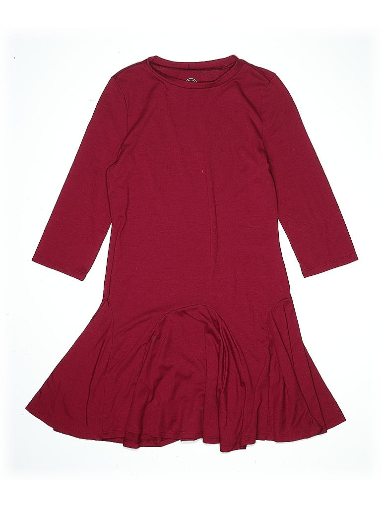 Wonder Nation Solid Burgundy Dress Size 7 (big kids) - photo 1