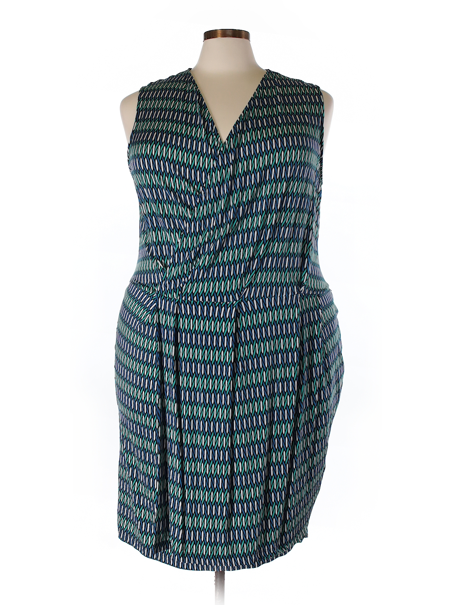 Leota Print Blue Casual Dress Size 20 Plus (2L) (Plus) - 75% off | thredUP