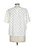 Ann Taylor LOFT 100% Polyester Polka Dots Ivory Short Sleeve Blouse Size L - photo 2