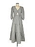 Parker 100% Cotton Gray Casual Dress Size 8 - photo 1