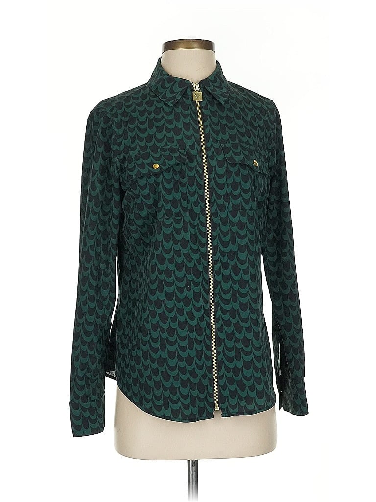 Pre-owned Michael Michael Kors Long Sleeve Blouse In Blue