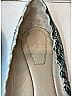 Chloé Houndstooth Gray Teal Scalloped Python Embossed Ballet Flats Size EU 37 1/2 - photo 7