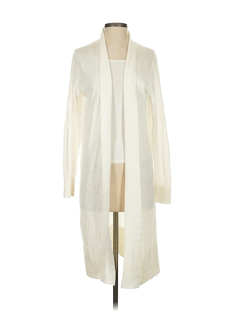 Pre-owned Banana Republic Cardigan Sweater In White
