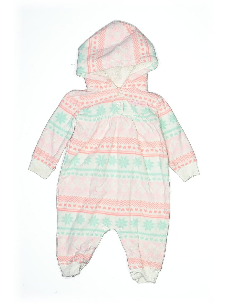 Just One You Made by Carter's 100% Polyester Print Pink Long Sleeve Onesie 3-6 MO / 6 MO - photo 1