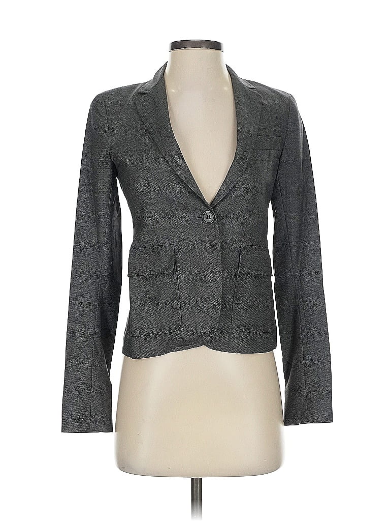 Pre-owned Theory Wool Blazer Jacket In Gray
