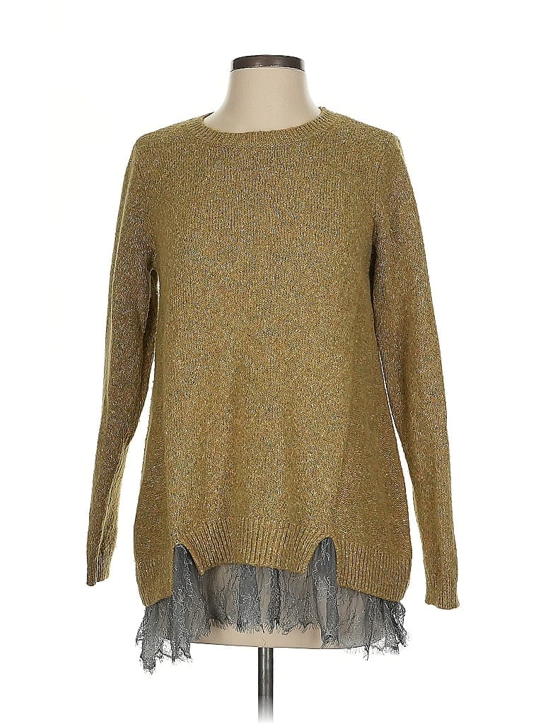 LOGO by Lori Goldstein Tweed Green Pullover Sweater Size S - photo 1