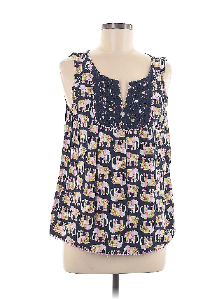 Crown & Ivy 100% Rayon Blue Sleeveless Blouse Size M - photo 1
