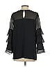 Hazel 100% Polyester Black 3/4 Sleeve Blouse Size S - photo 2