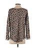 Boho Jane Animal Print Brown Tan Pullover Sweater Size S - photo 2