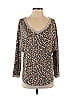 Boho Jane Animal Print Brown Tan Pullover Sweater Size S - photo 1