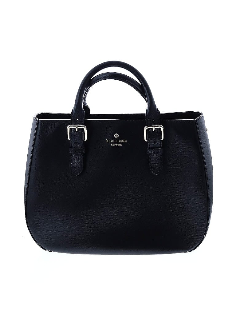 Kate Spade New York 100% Leather Solid Black Leather Satchel One size - photo 1