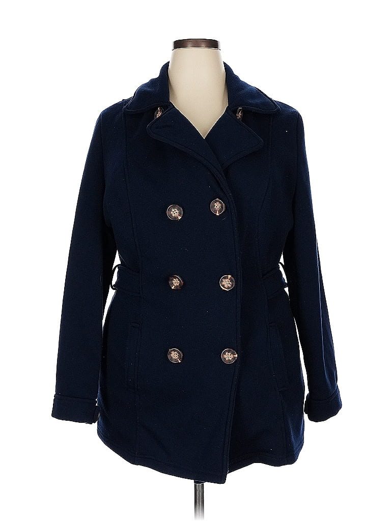 Ci Sono 100% Polyester Blue Coat Size 2X - photo 1