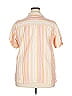 White Stag 100% Cotton Stripes Ivory Short Sleeve Blouse Size 18 - photo 2