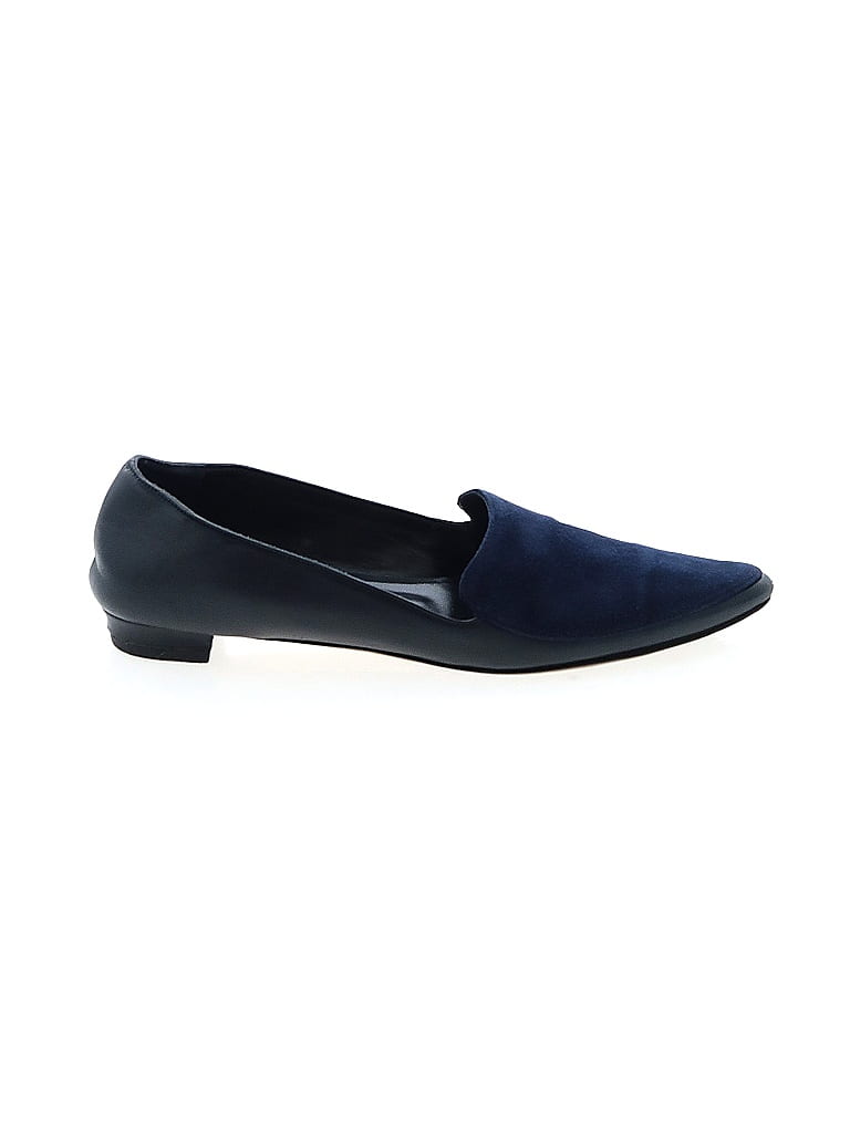 Manolo Blahnik 100% Leather Blue Flats Size EU 38 1/2 - photo 1