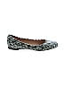 Chloé Houndstooth Gray Teal Scalloped Python Embossed Ballet Flats Size EU 37 1/2 - photo 1