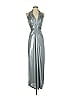 David Meister Metallic Silver Cocktail Dress Size 2 - photo 1