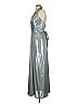 David Meister Metallic Silver Cocktail Dress Size 2 - photo 5