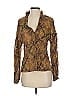 Trina Turk Paisley Brown Long Sleeve Silk Top Size S - photo 1