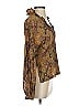 Trina Turk Paisley Brown Long Sleeve Silk Top Size S - photo 4