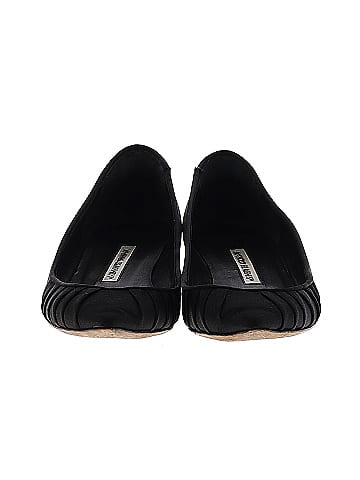 Manolo Blahnik Ruched Satin Flats (view 2)