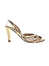 Jimmy Choo Metallic Gold Metallic Leather Slingback Pumps 85mm Size EU 35 1/2 - photo 1