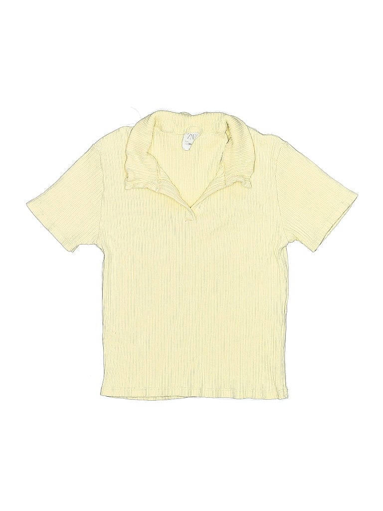 Pre-owned Zara Kids' Short Sleeve Turtleneck In Yellow