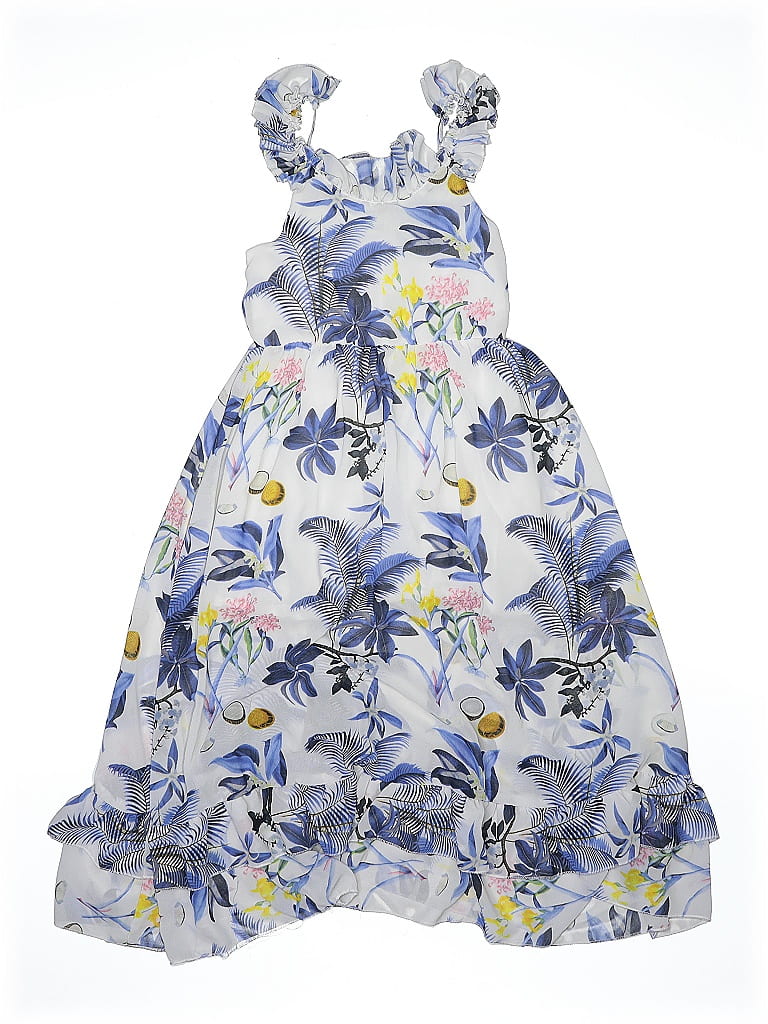 BONNY BILLY Completo Bambina Due Pezzi Cardigan Manica Lunga + Vestito Stampa Floreale Senza Maniche 3-4 Anni Completo Floreale