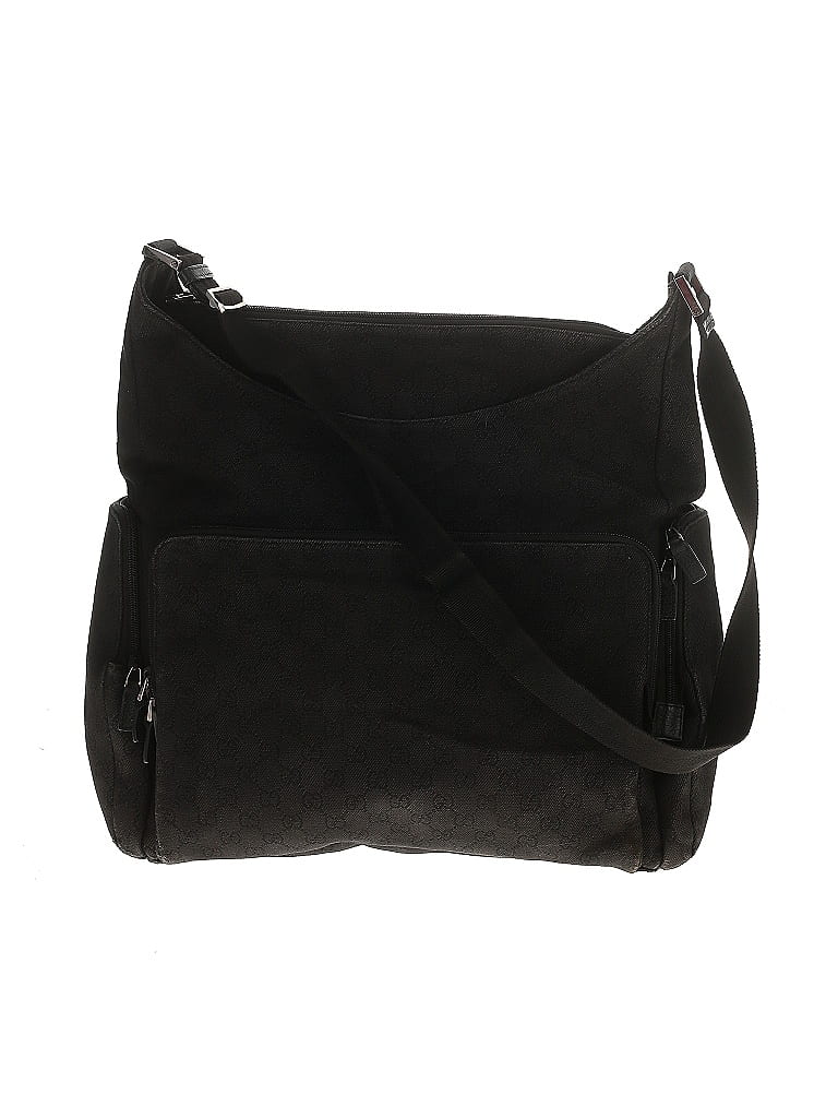 Gucci Outlet Black Vintage GG Canvas Diaper Bag One size - photo 1